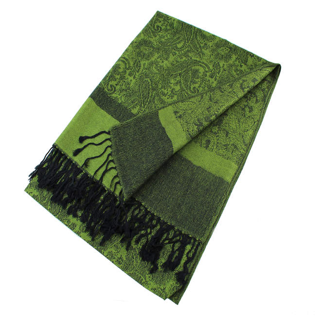 018_32- One Piece Paisley Print Pashmina Shawl Scarf
