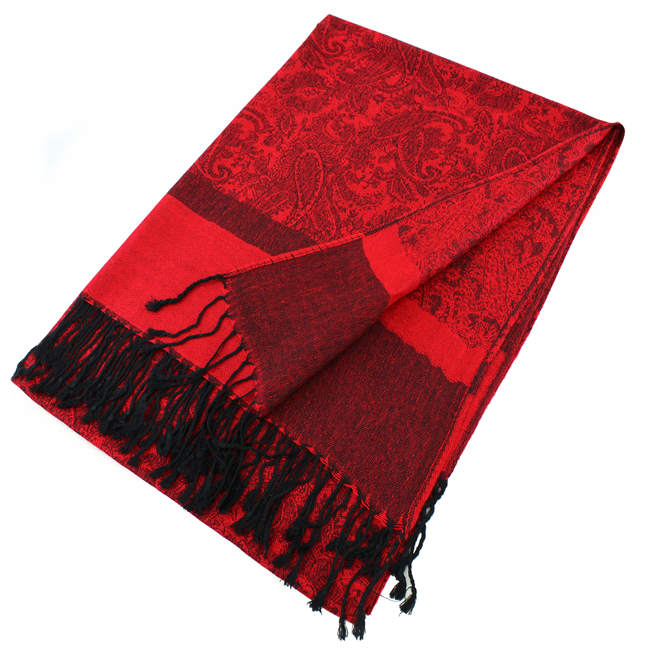 018_35- One Piece Paisley Print Pashmina Shawl Scarf