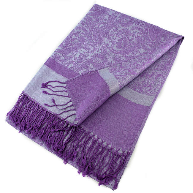018_69 One Piece Paisley Print Pashmina Shawl Scarf