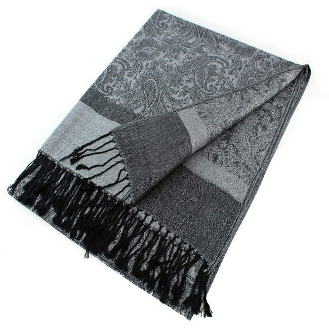 018_75 One Piece Paisley Print Pashmina Shawl Scarf