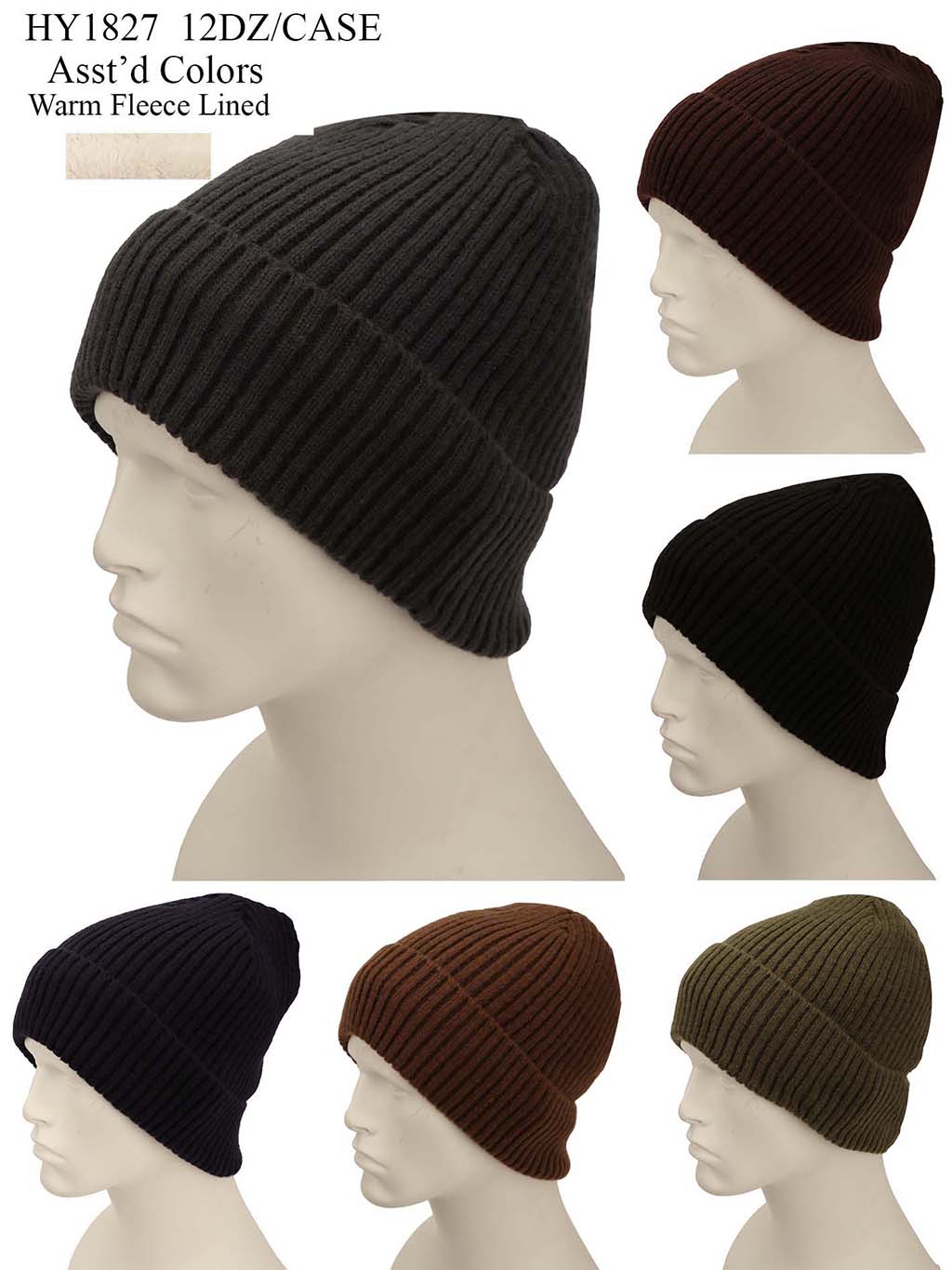 HY1827 - One Dozen Unisex Hats