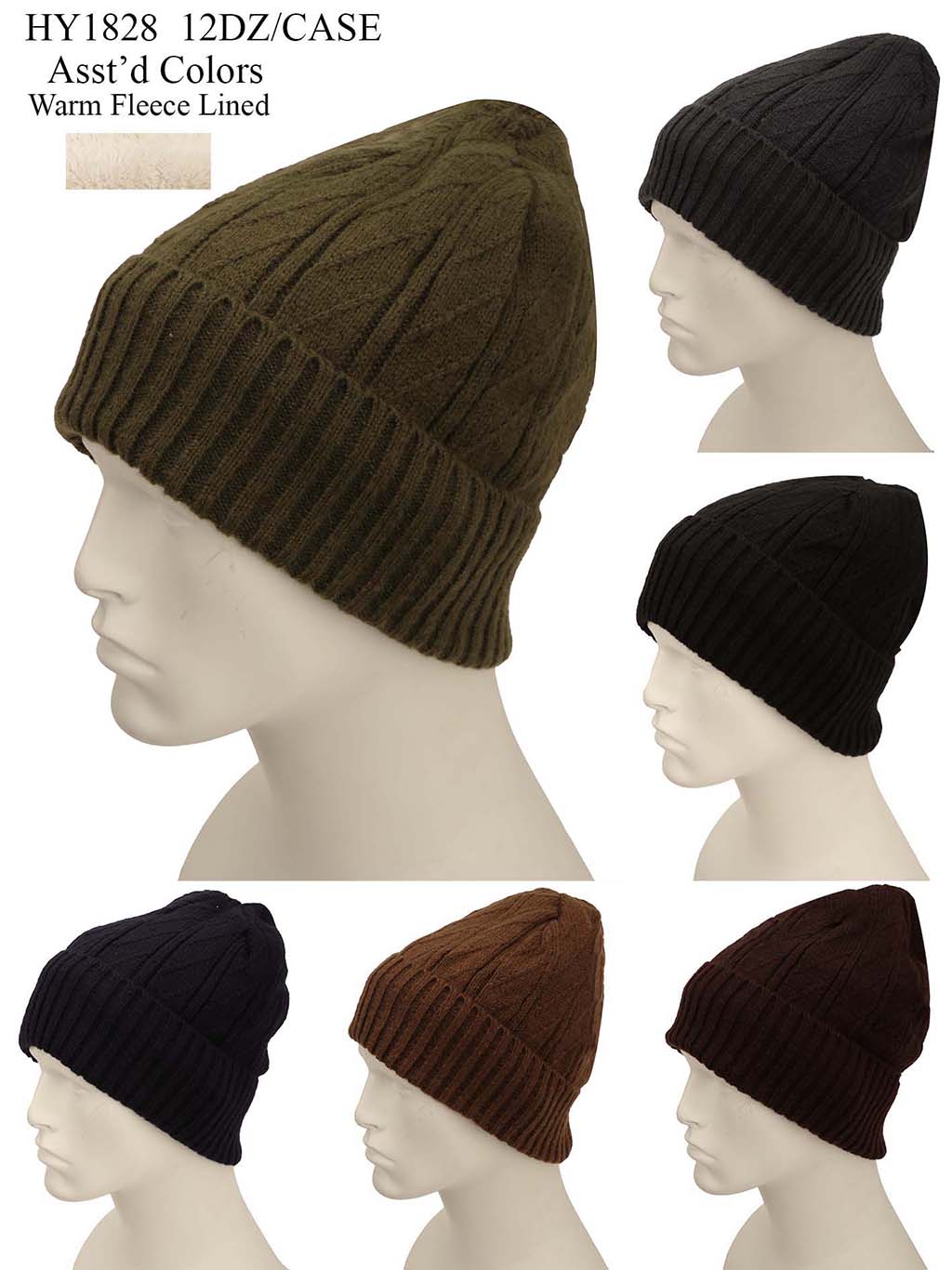 HY1828 - One Dozen Unisex Hats