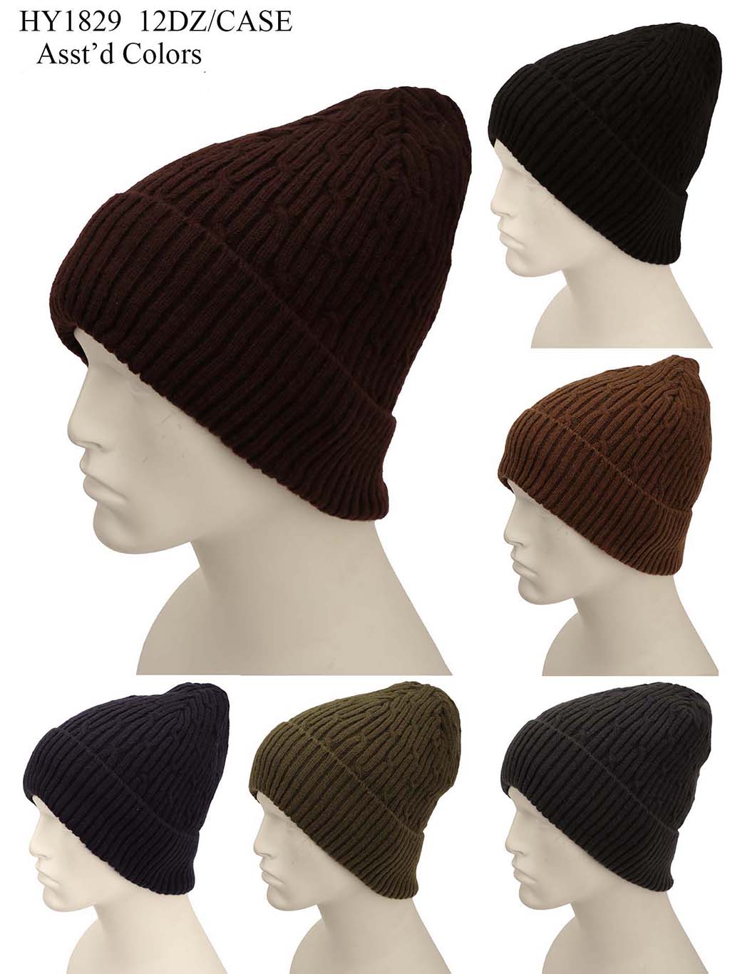 HY1829 - One Dozen Unisex Hats