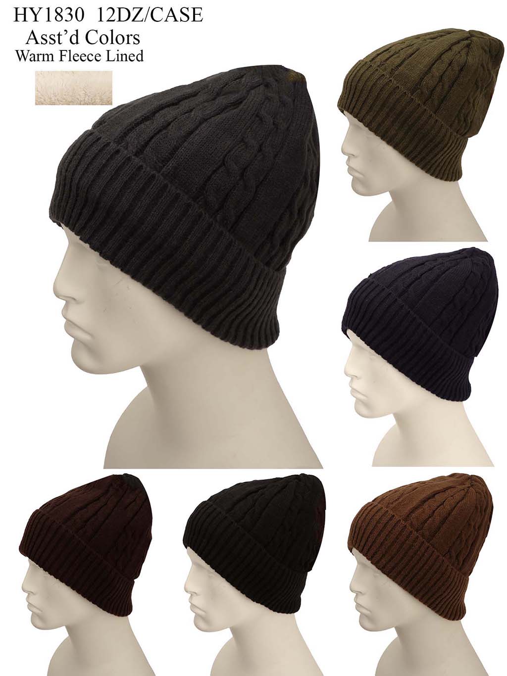 HY1830 - One Dozen Unisex Hats