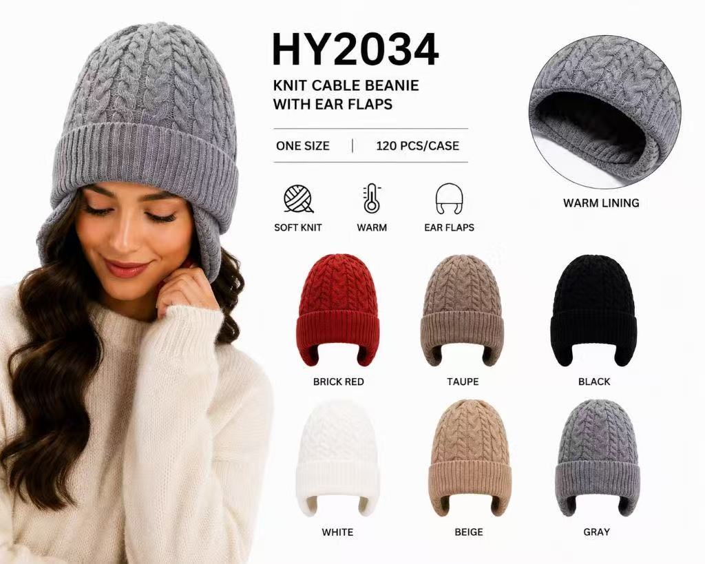 HY2034 - One Dozen Knit Hat