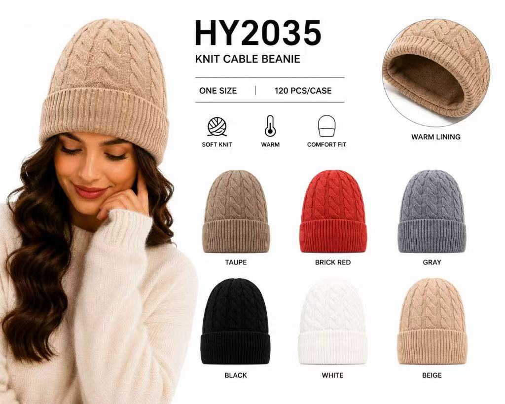 HY2035 - One Dozen Knit Hat