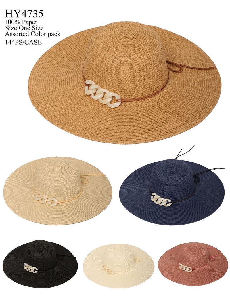 HY4735 - One Dozen straw floppy Hats