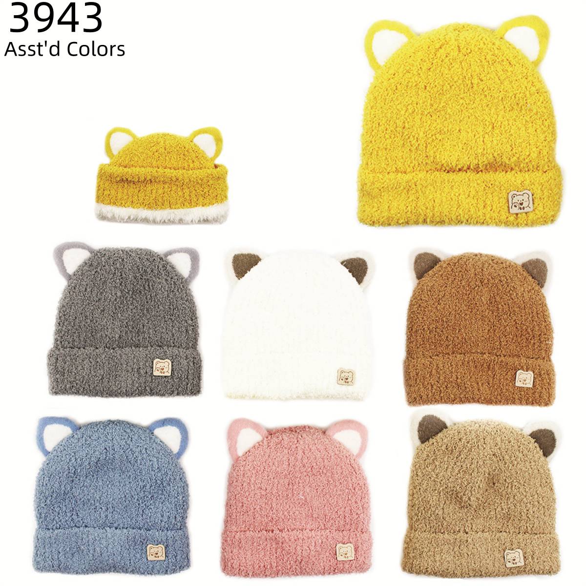 3943 - One Dozen Kids Soft Warm Beanie Hat