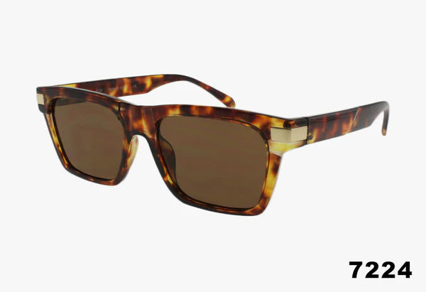 7224 - Wholesale Fashion Rectangle Frame Sunglasses