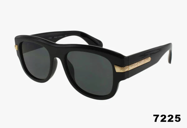 7225 - Wholesale Large Frame Rounded Pilot Style Sunglasses