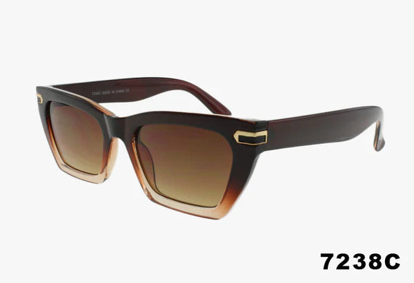 7238C - Wholesale Classic Medium Rectangular Shaped Sunglasses