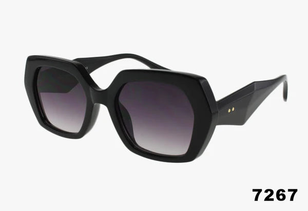 7267 - Wholesale Medium Hexagon Shaped Fashion Sunglasses