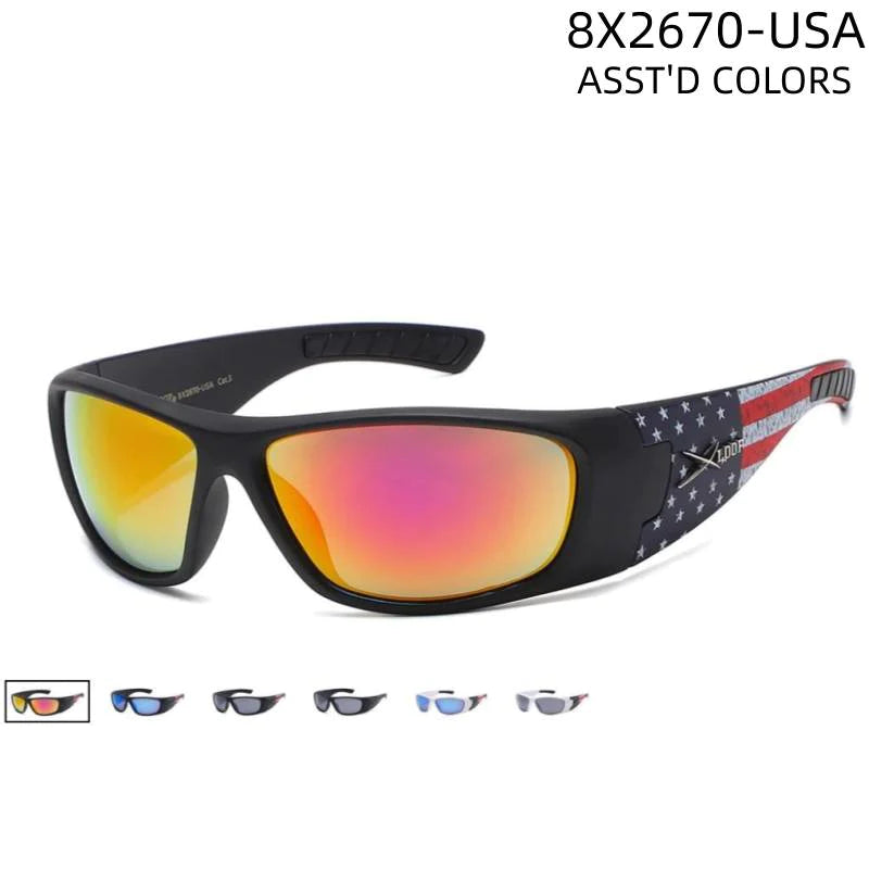 8X2670-USA- One Dozen Sunglasses