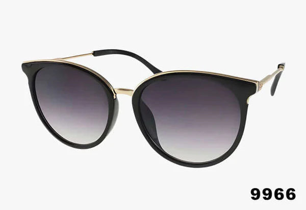 9966 - Wholesale Rounded Cat Eye Sunglasses