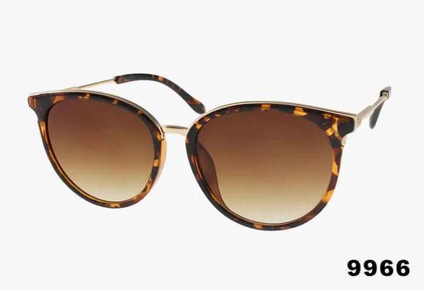 9966 - Wholesale Rounded Cat Eye Sunglasses