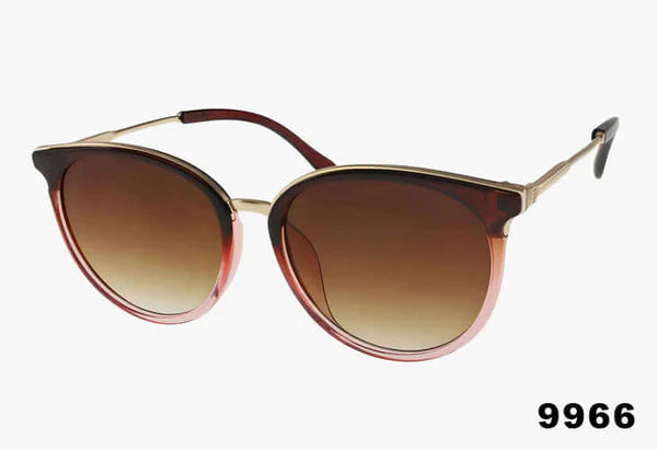 9966 - Wholesale Rounded Cat Eye Sunglasses