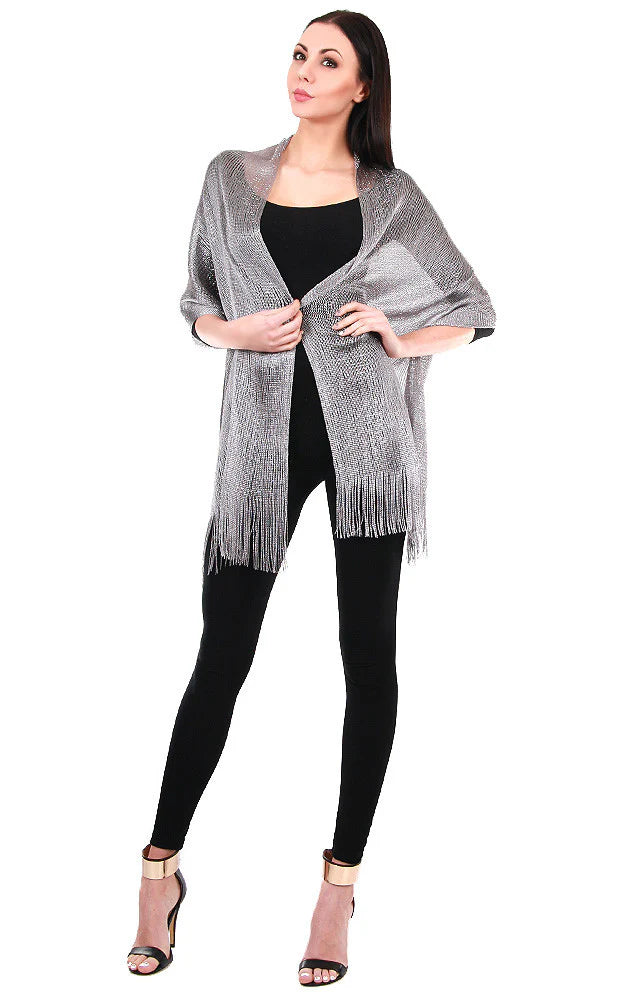 M8_Dk Grey - One Piece Red Solid Party Shawl