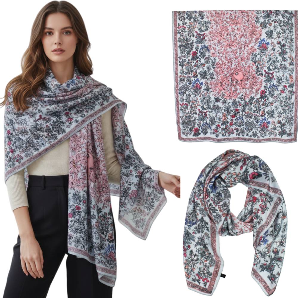 F11-79 - One Dozen Oblong Silky Satin Scarf Shawl