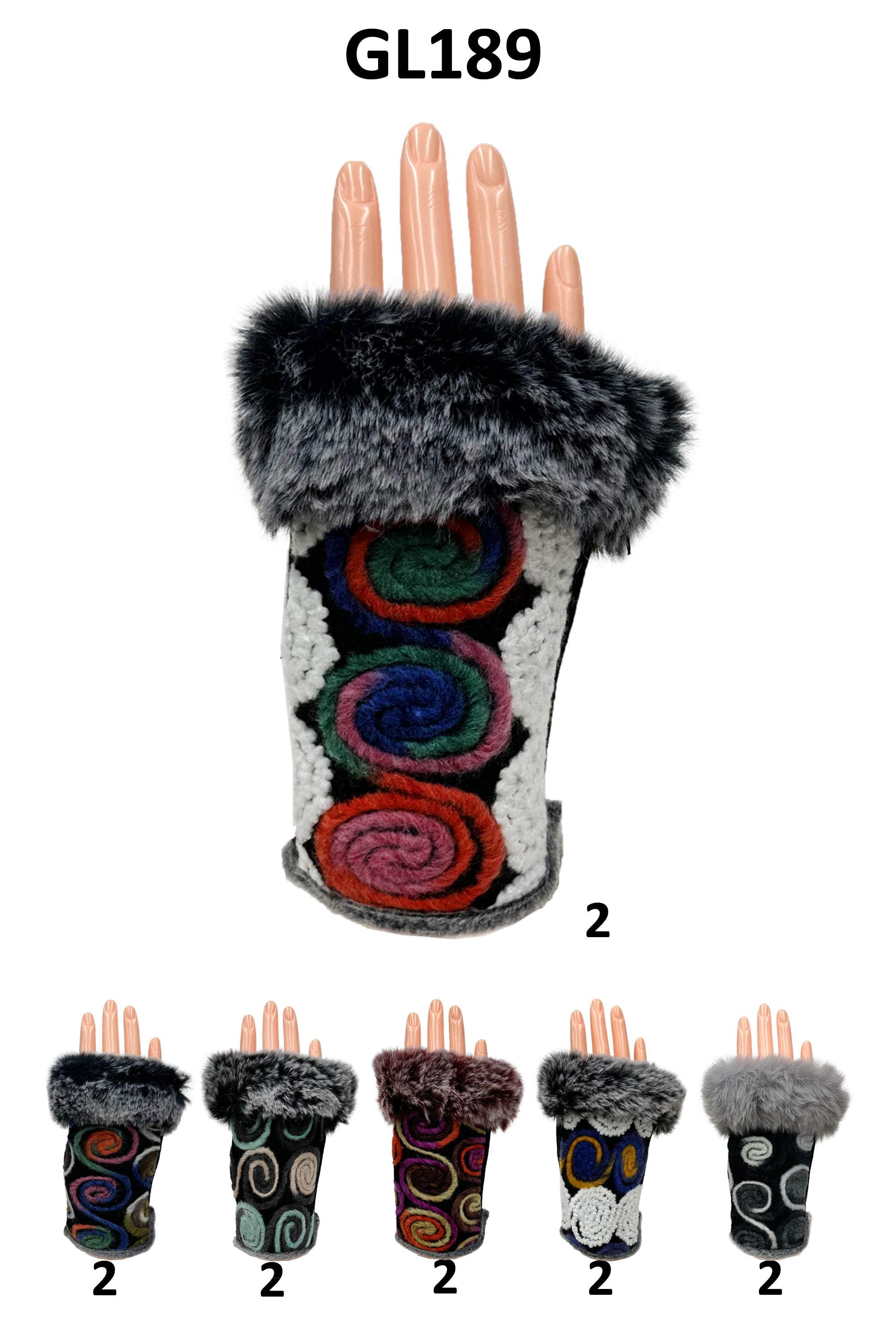 GL189 - One Dozen Ladies Half Finger Gloves