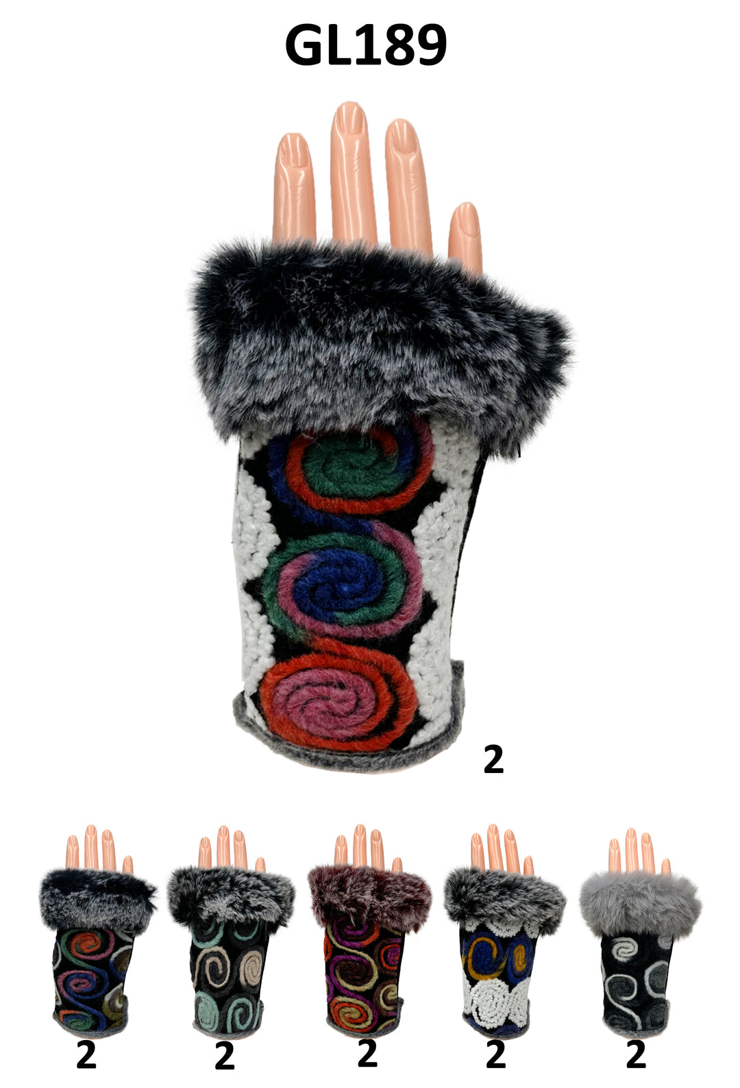 GL189 - One Dozen Ladies Half Finger Gloves