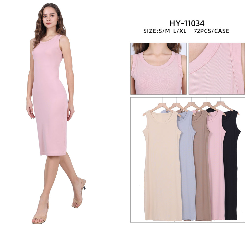 HY11034 - One Dozen Long Dress Mix Colors & Mix Sizes