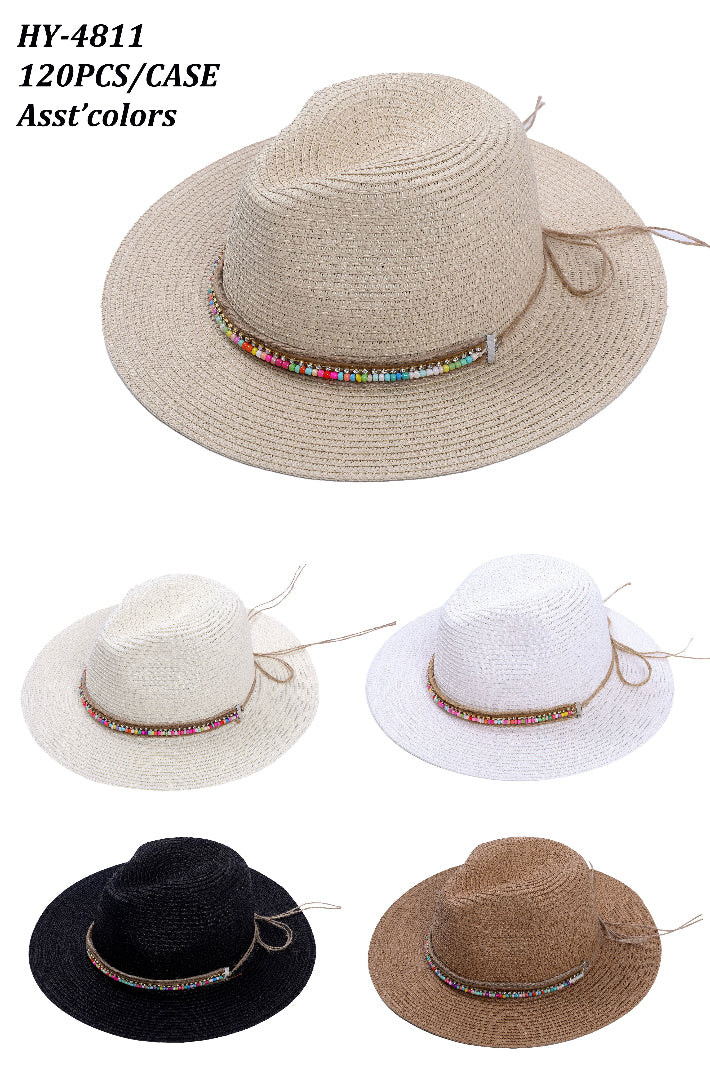 HY4811 - One Dozen Straw Fedora Hats