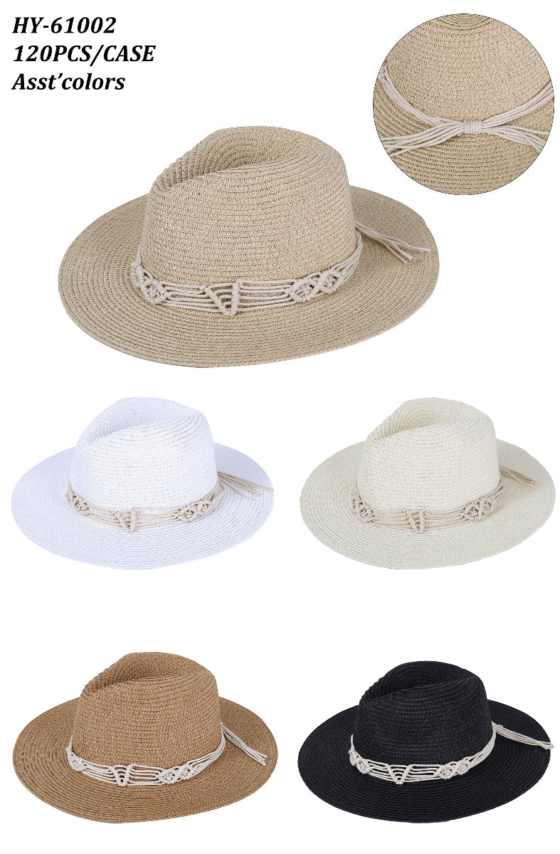 HY61002 - One Dozen Straw Fedora Hats