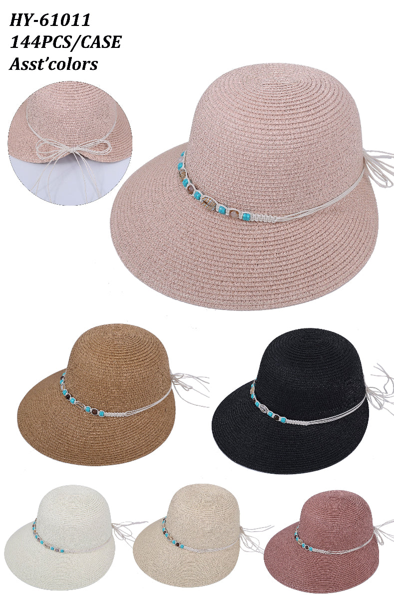 HY61011 - One Dozen Straw Sun Hats