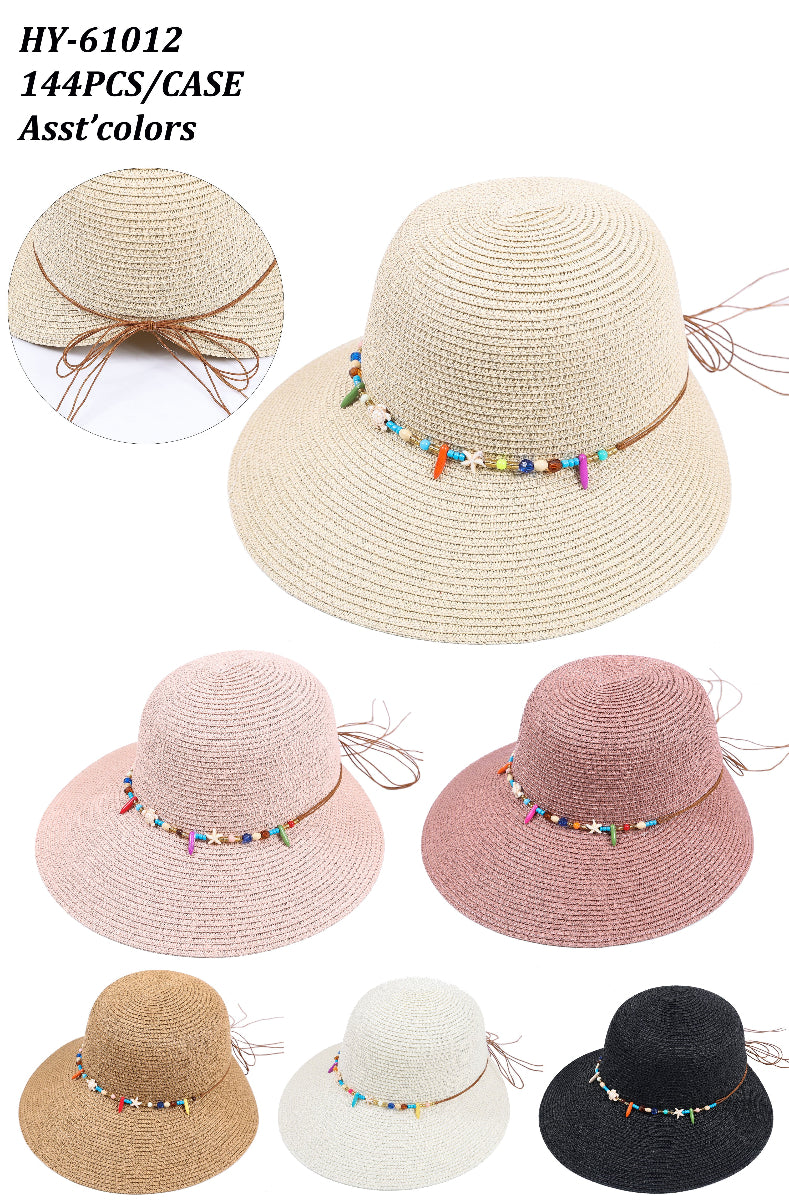 HY61012 - One Dozen Straw Sun Hats