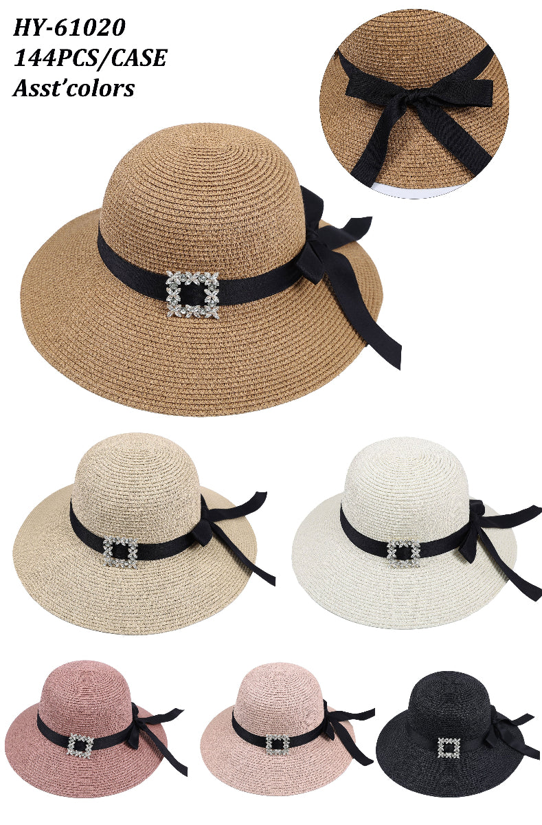 HY61020 - One Dozen Straw Sun Hats