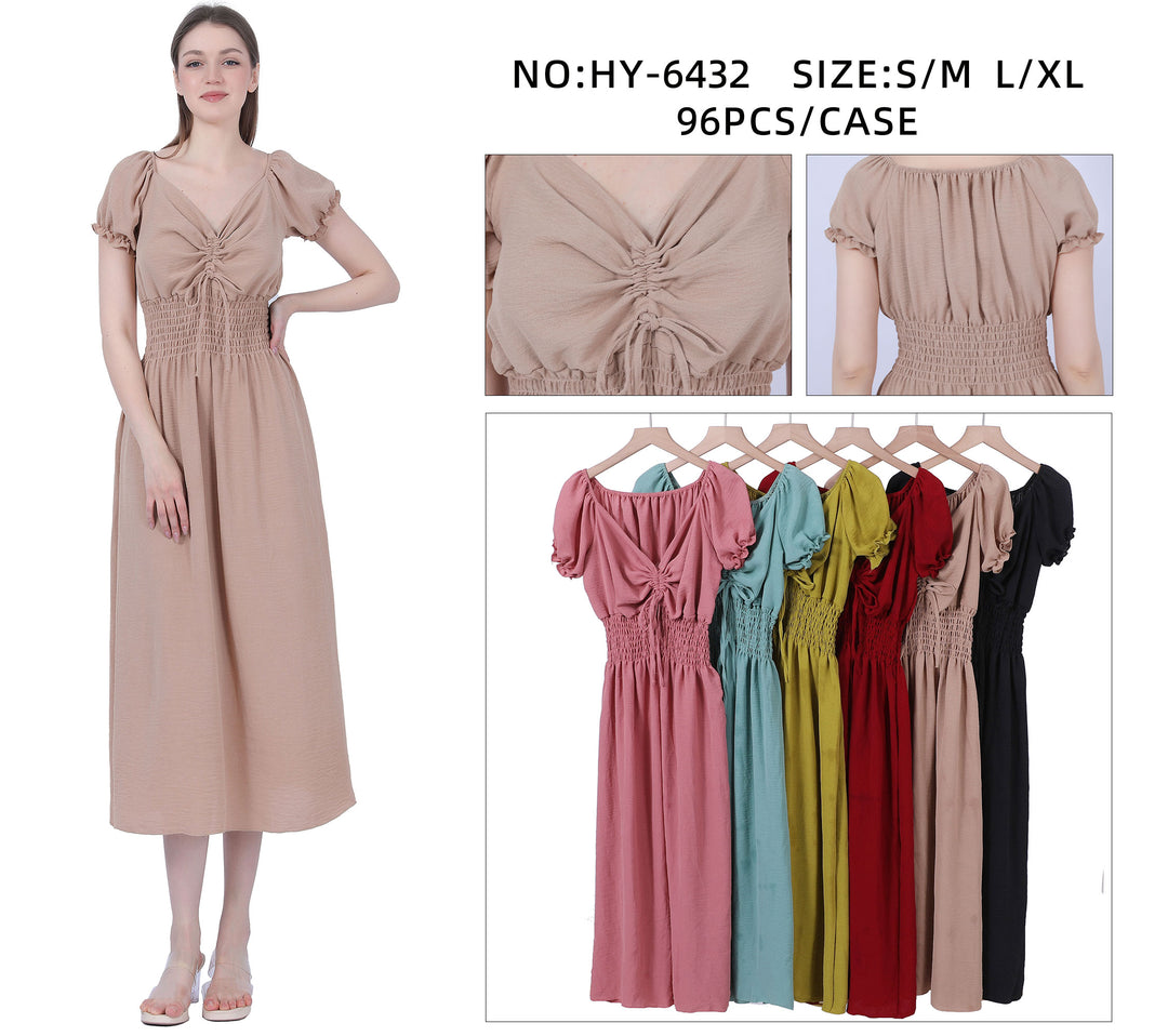 HY6432 - One Dozen Long Dress Mix Colors &amp; Mix Sizes
