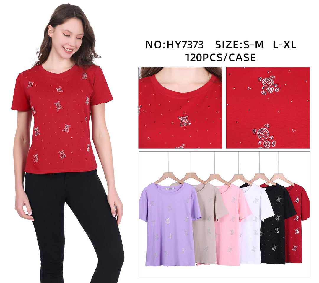 HY7373 - One Dozen Fashion T-Shirt Mix Colors &amp; Mix Sizes