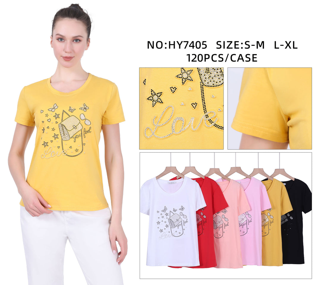 HY7405 - One Dozen Fashion T-Shirt Mix Colors &amp; Mix Sizes