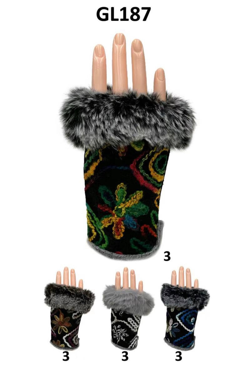 GL187 - One Dozen Ladies Half Finger Gloves