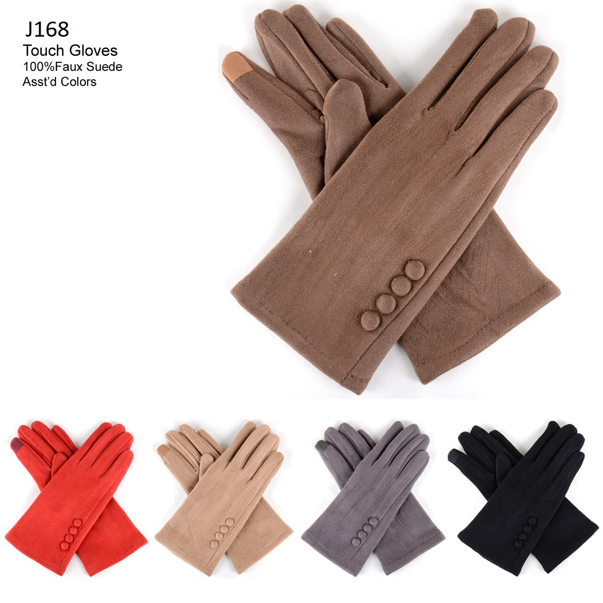 J168 - One Dozen Ladies Fleece Gloves