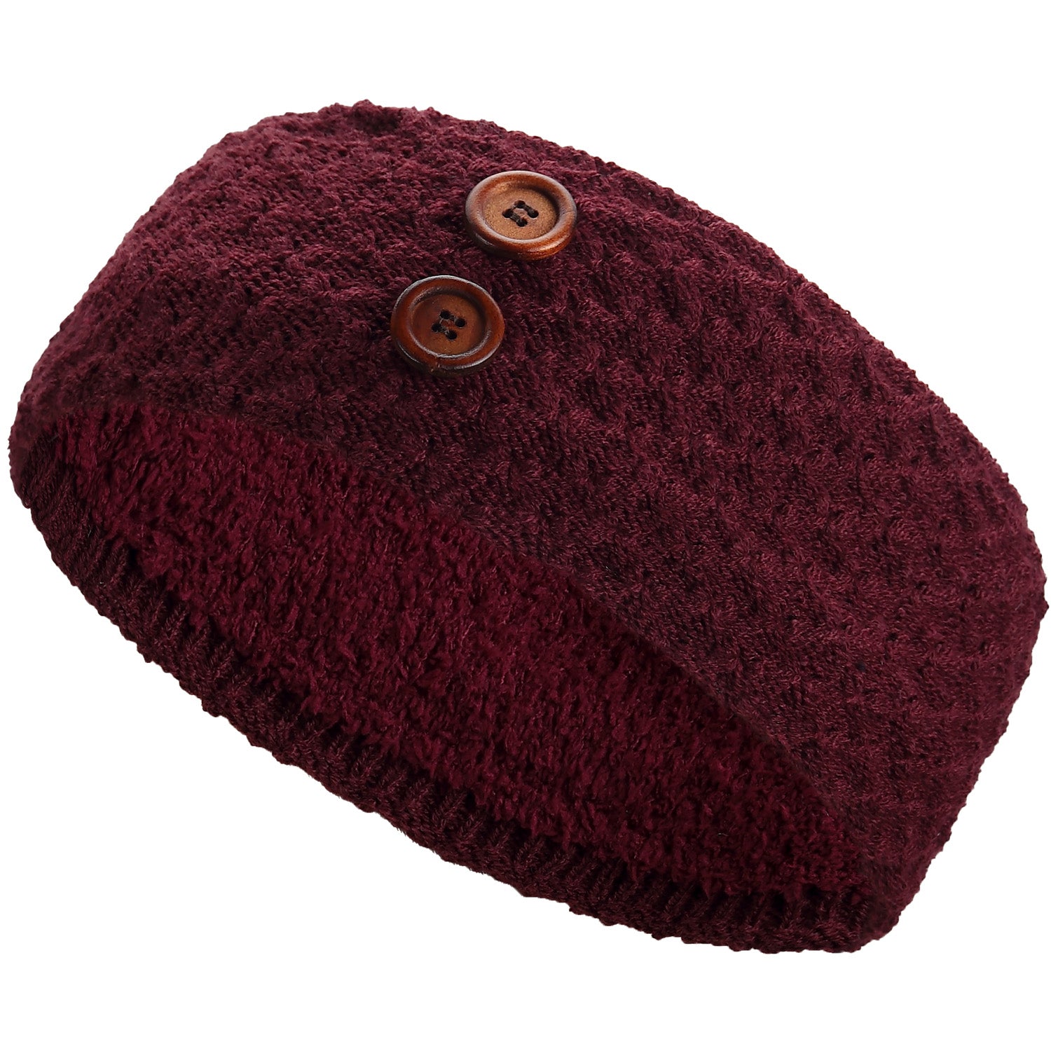 JB624 - One Dozen Knitted Fuzzy Lined Ear Warmer Headband