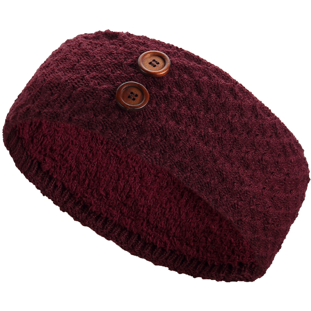 JB624 - One Dozen Knitted Fuzzy Lined Ear Warmer Headband
