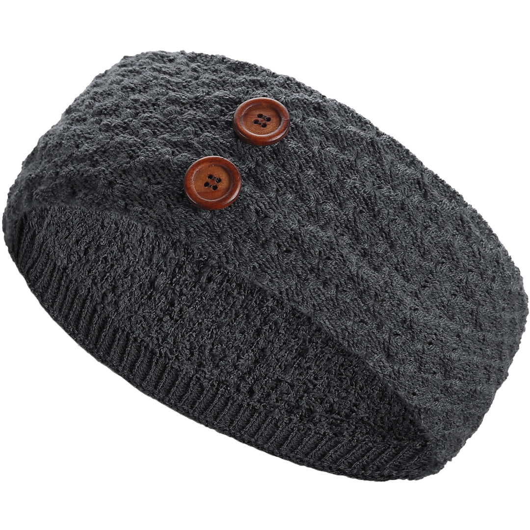 JB624 - One Dozen Knitted Fuzzy Lined Ear Warmer Headband