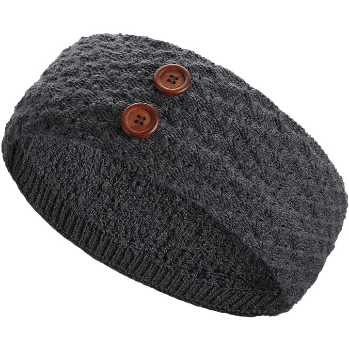 JB624 - One Dozen Knitted Fuzzy Lined Ear Warmer Headband