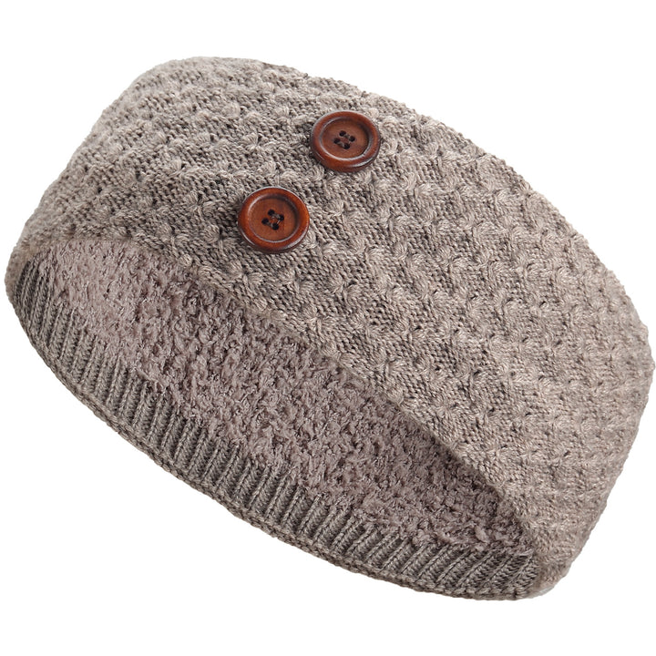 JB624 - One Dozen Knitted Fuzzy Lined Ear Warmer Headband