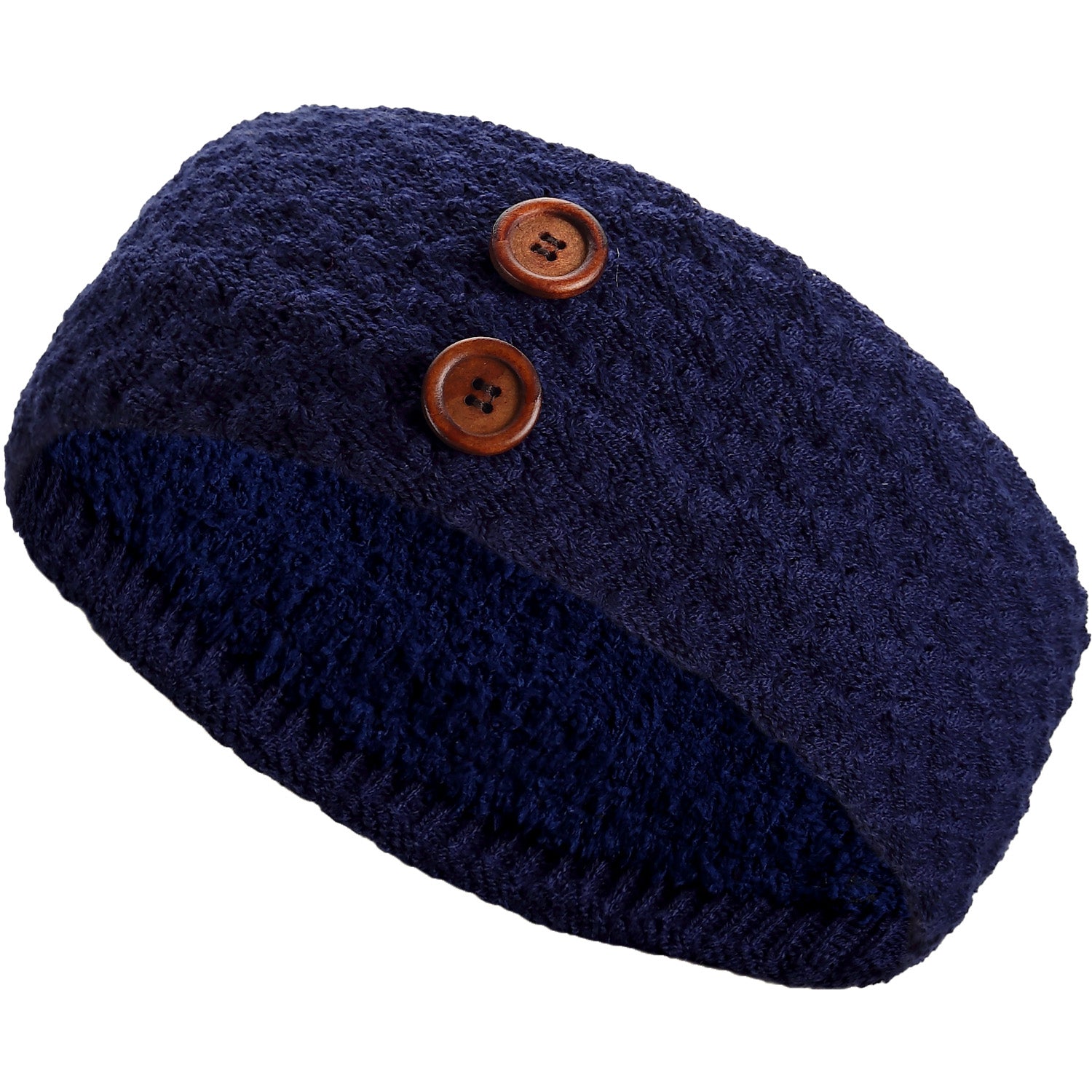 JB624 - One Dozen Knitted Fuzzy Lined Ear Warmer Headband