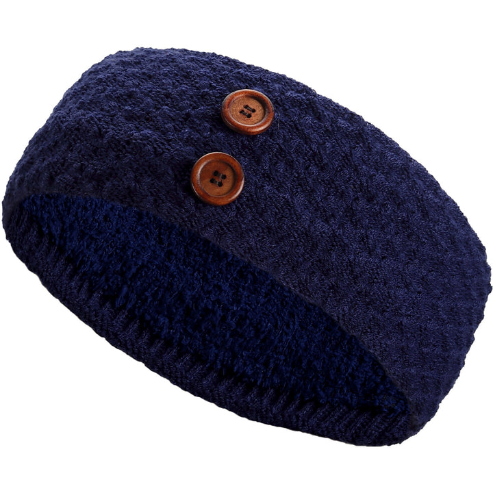 JB624 - One Dozen Knitted Fuzzy Lined Ear Warmer Headband