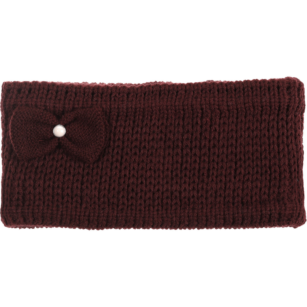 JB704 - One Dozen Knitted Fuzzy Lined Ear Warmer Headband