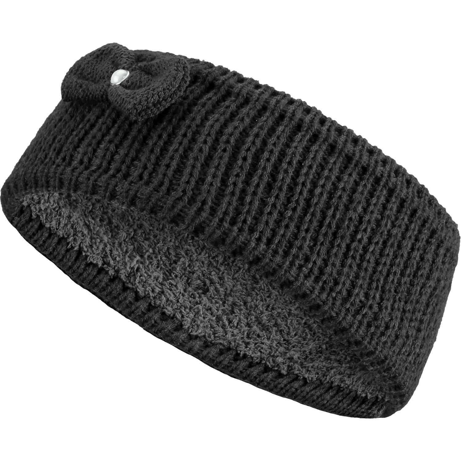 JB704 - One Dozen Knitted Fuzzy Lined Ear Warmer Headband
