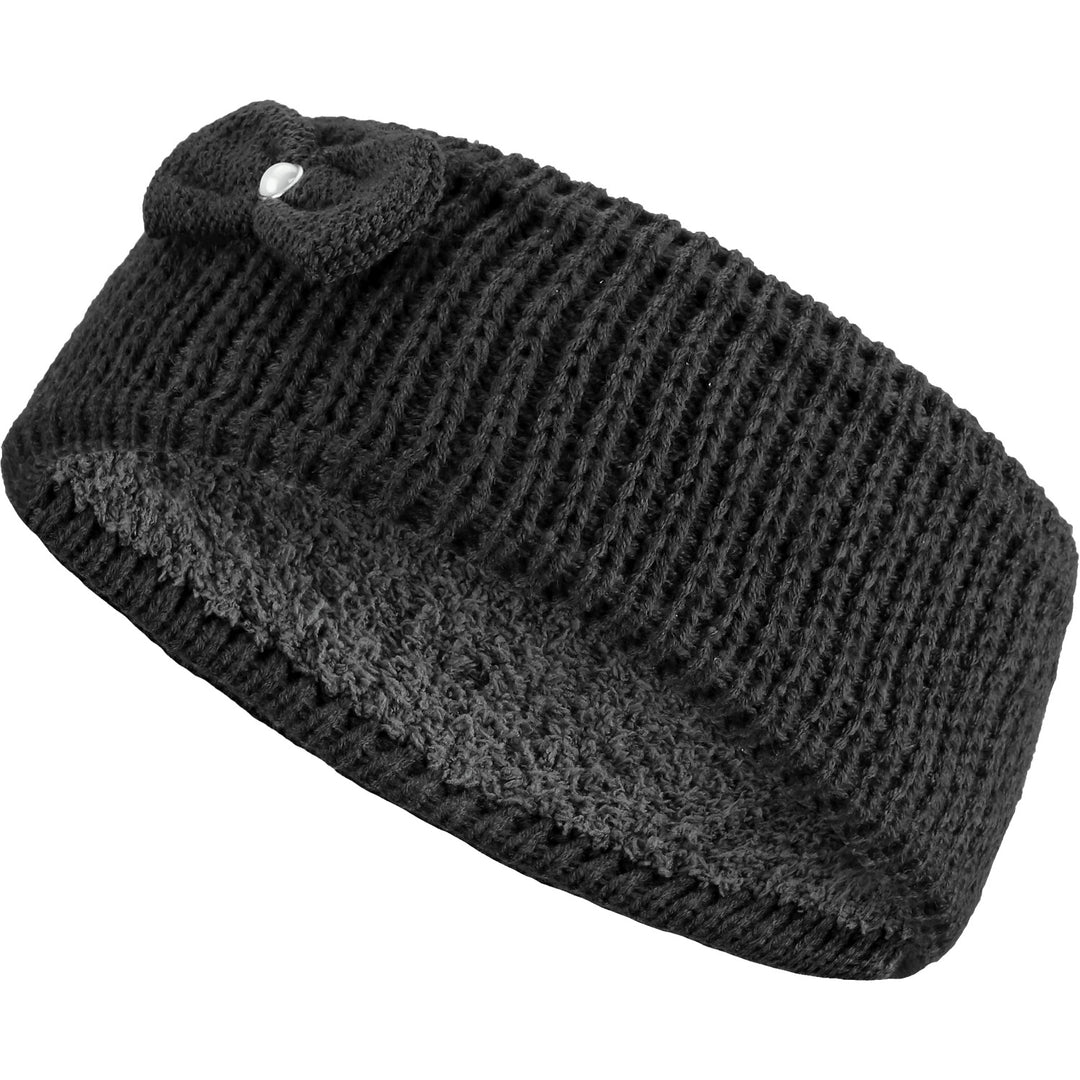 JB704 - One Dozen Knitted Fuzzy Lined Ear Warmer Headband