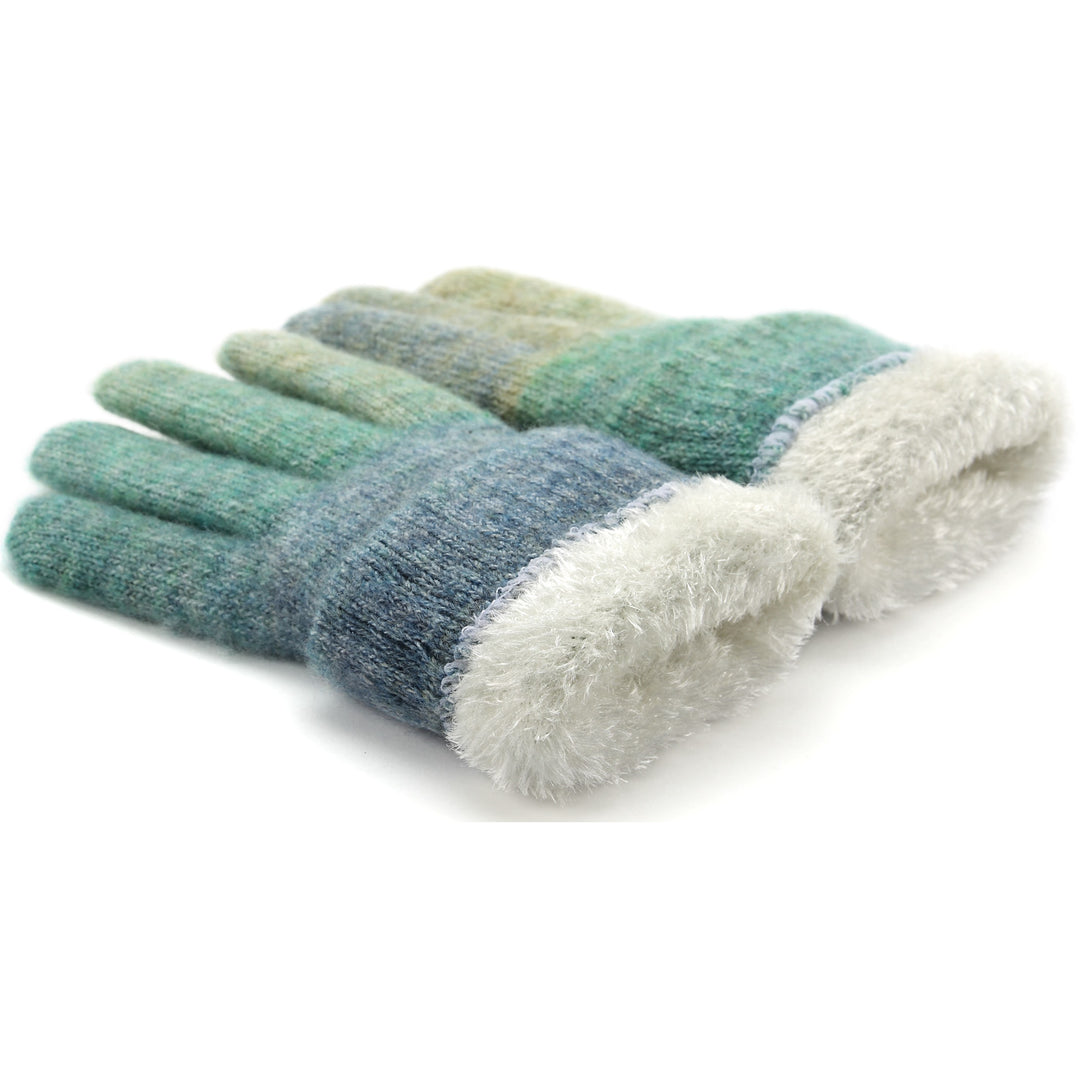 JG742- One Dozen Ladies  Double Layer Fur Lining Knit Glove