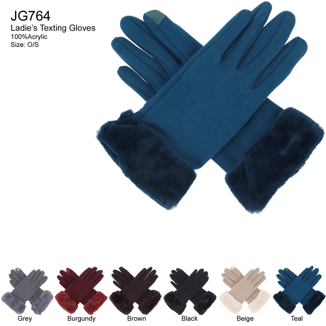 JG764 - One Dozen Ladies Fleece Texting Gloves