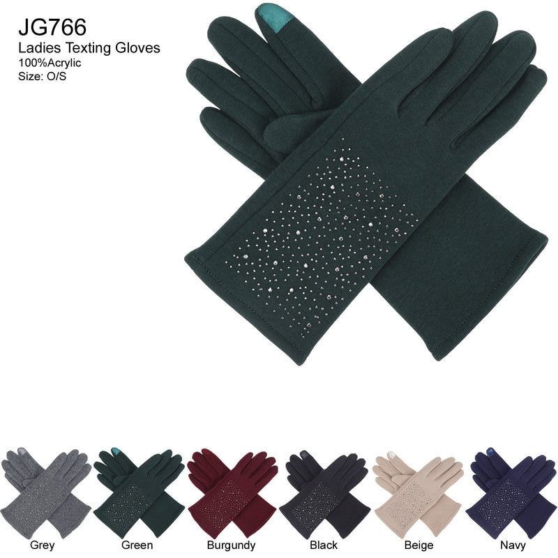 JG766 - One Dozen Ladies Fleece Texting Gloves
