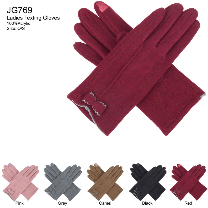 JG769 - One Dozen Ladies Fleece Texting Gloves