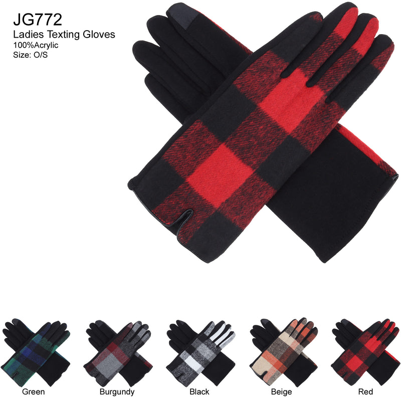 JG772 - One Dozen Ladies Fleece Texting Gloves